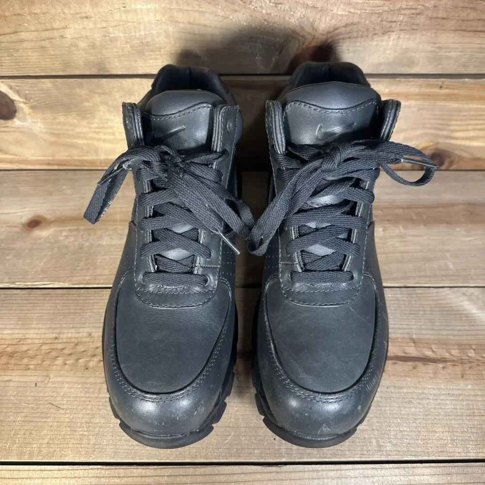 Size 8 Nike Air Max Goadome Anthracite Black Leather Waterproof Boots 865031-018